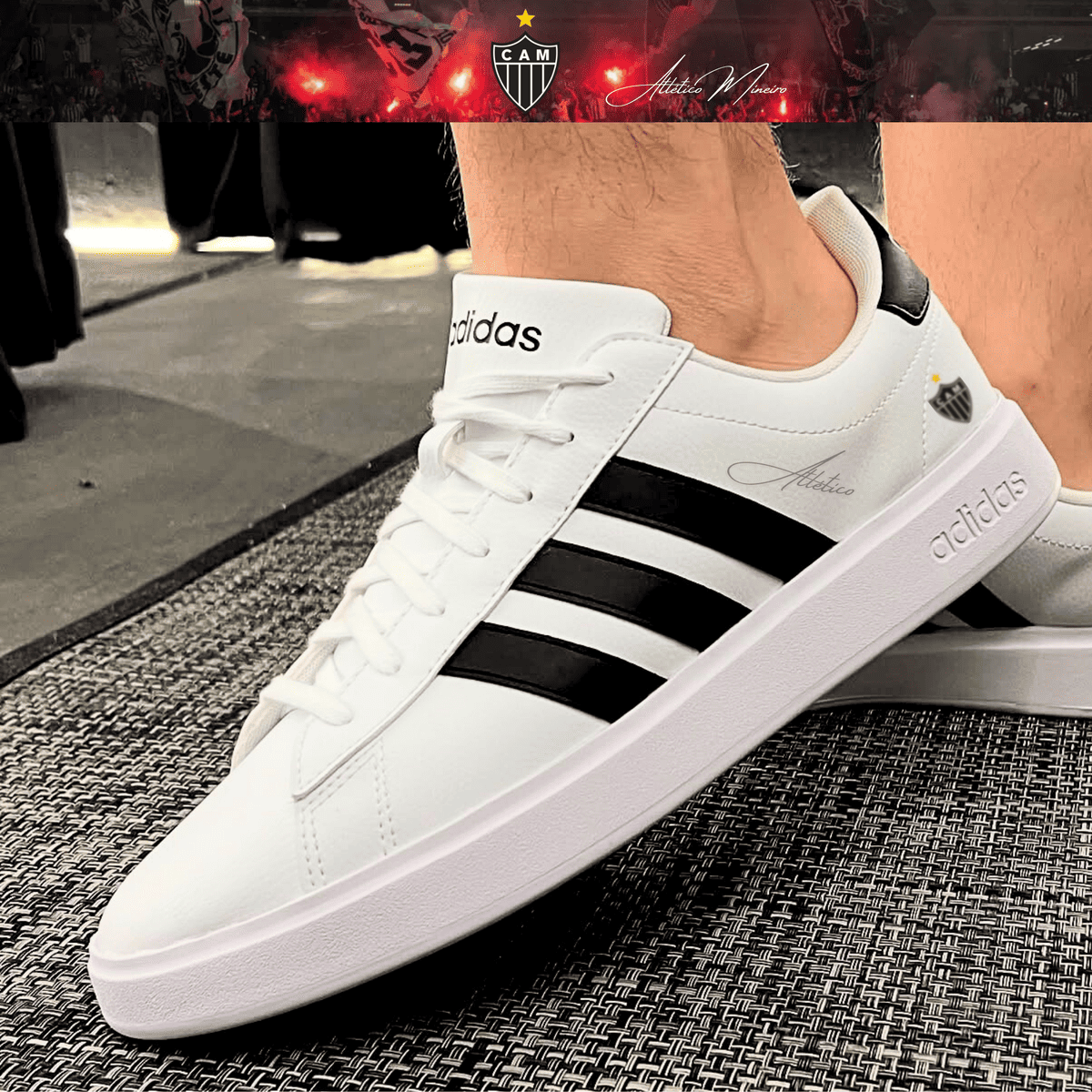 Exclusivo: Tênis Grand Court Signature Customizado Galo ATL Mineiro + *BRINDE 1x Caneca Oficial* - EDIÇÃO LIMITADA