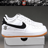 Exclusivo: Tênis Air Force White Black Obsidian Signature Customizado do Timão + *BRINDE 1x Caneca Oficial* - EDIÇÃO LIMITADA