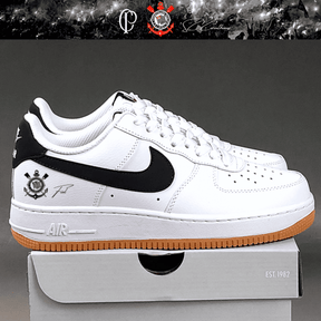 Exclusivo: Tênis Air Force White Black Obsidian Signature Customizado do Timão + *BRINDE 1x Caneca Oficial* - EDIÇÃO LIMITADA