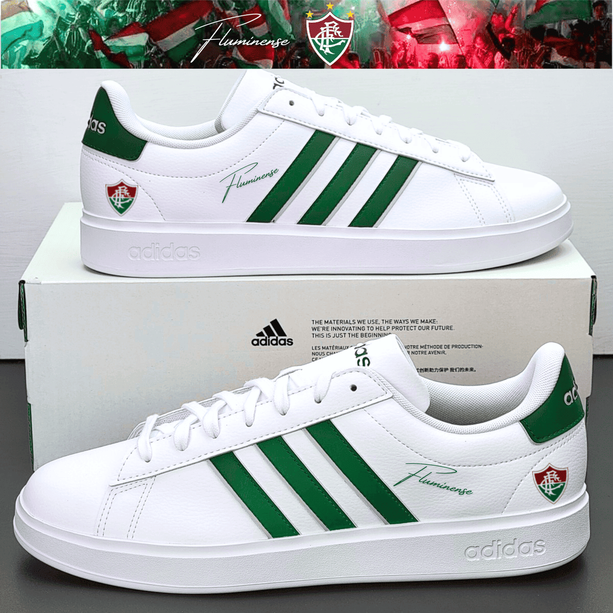 Exclusivo: Tênis Grand Court e VL Court 3.0 Signature Customizado do Fluzão + *BRINDE 1x Caneca Oficial* - EDIÇÃO LIMITADA