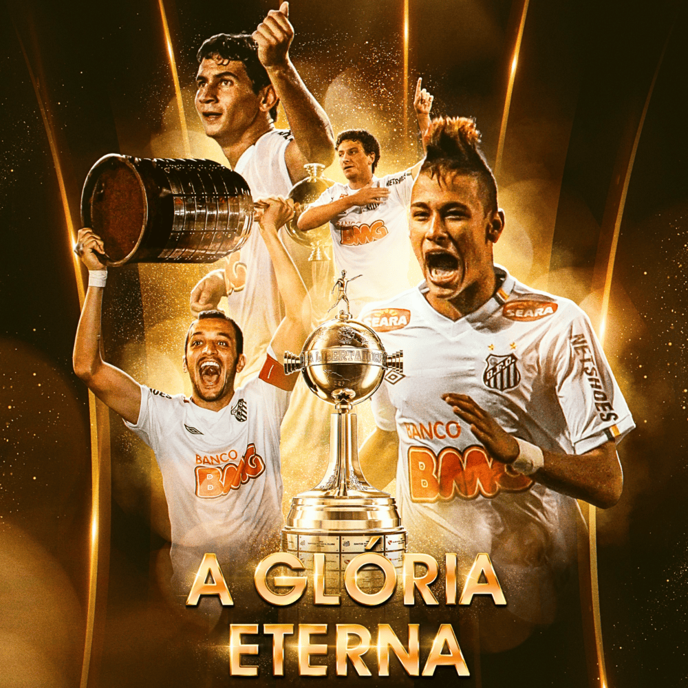 Exclusivo: Quadro de Medalhas Santos Multicampeão 2011 Libertadores e Paulistão Moldura de Madeira 33x33cm + *BRINDE 1x Caneca* - EDIÇÃO LIMITADA