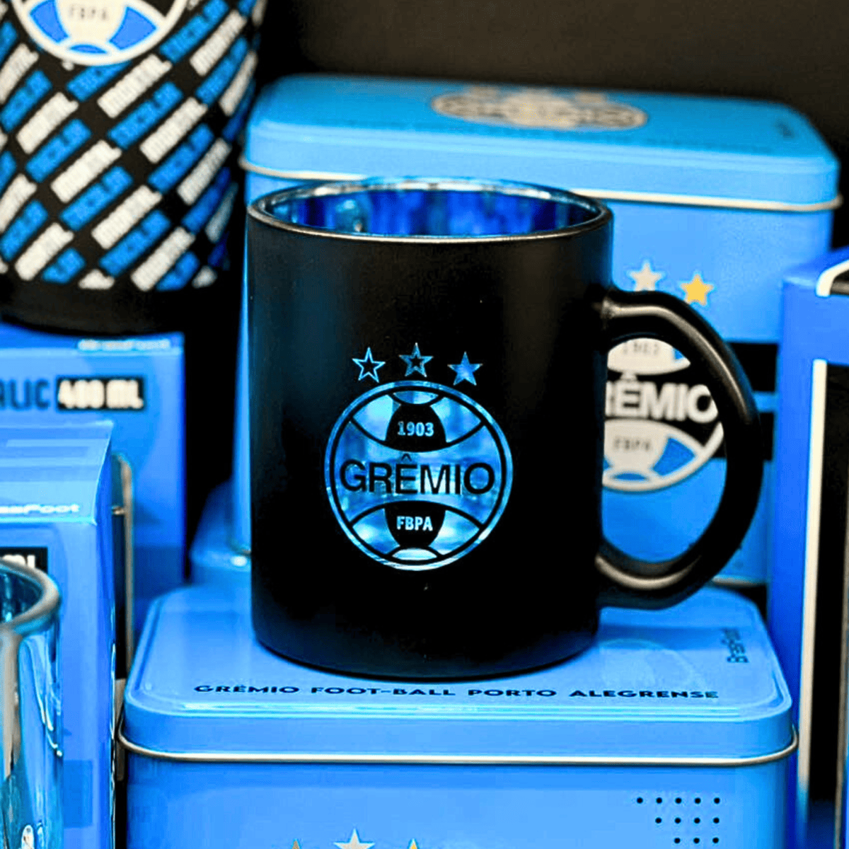 Exclusivo: Tênis Air Force White Black Obsidian Signature Customizado do Grêmio + *BRINDE 1x Caneca Oficial* - EDIÇÃO LIMITADA