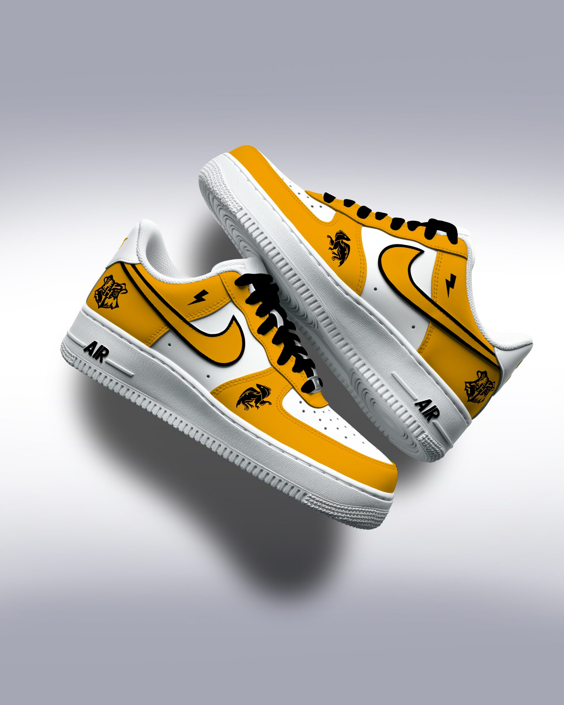 Exclusivo: Tênis NK Air Force e Dunk Low White Customizados de HP + *BRINDE 1x Caneca Oficial* - EDIÇÃO LIMITADA