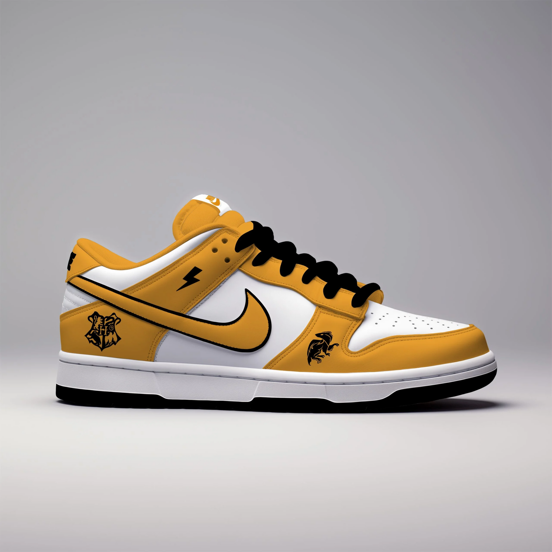 Exclusivo: Tênis NK Air Force e Dunk Low White Customizados de HP + *BRINDE 1x Caneca Oficial* - EDIÇÃO LIMITADA