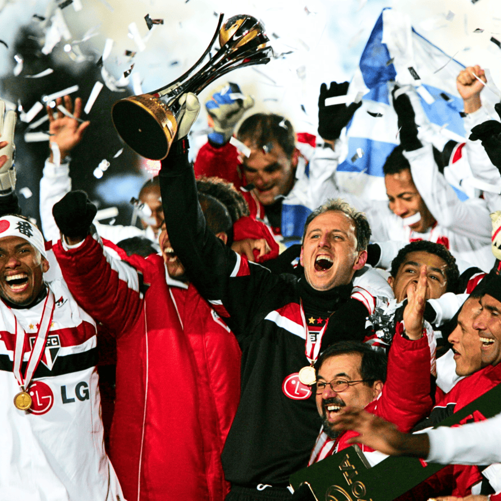 Exclusivo: Quadro de Medalhas Tricolor Paulista Soberano Multicampeão 2005 Libertadores e Mundial Moldura de Madeira 33x33cm + *BRINDE 1x Caneca* - EDIÇÃO LIMITADA