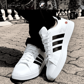 Exclusivo: Tênis Grand Court Signature Customizado Vasco Gigante da Colina + *BRINDE 1x Caneca Oficial* - EDIÇÃO LIMITADA