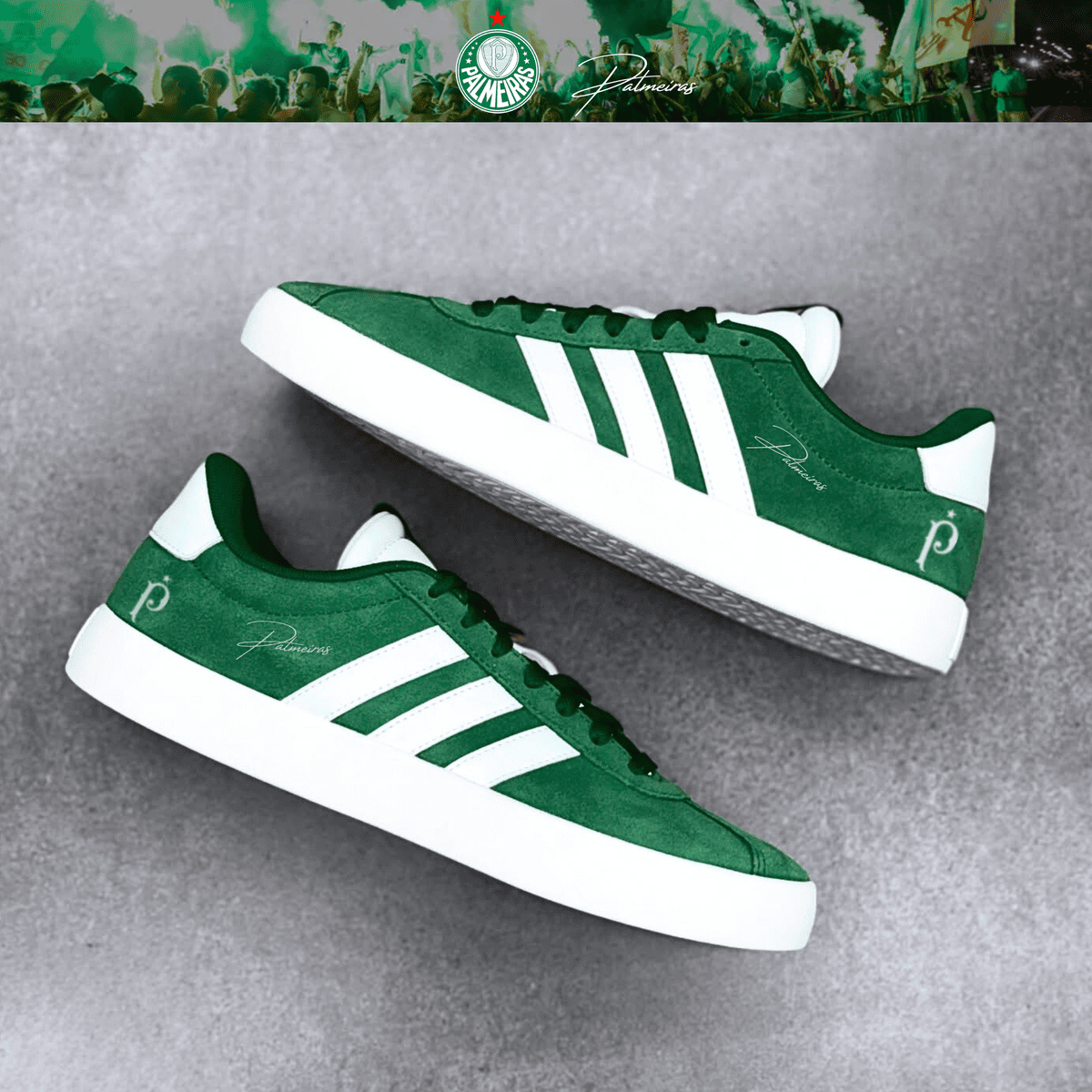 Exclusivo: Tênis Grand Court e VL Court 3.0 Signature Customizado Verdão Palestra Itália + *BRINDE 1x Caneca Oficial* - EDIÇÃO LIMITADA