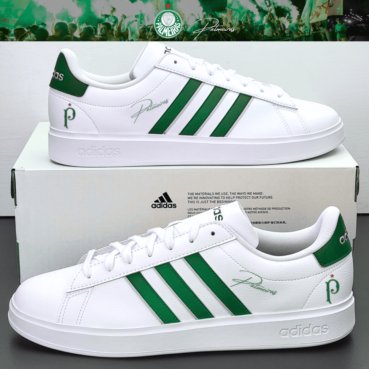 Exclusivo: Tênis Grand Court e VL Court 3.0 Signature Customizado Verdão Palestra Itália + *BRINDE 1x Caneca Oficial* - EDIÇÃO LIMITADA