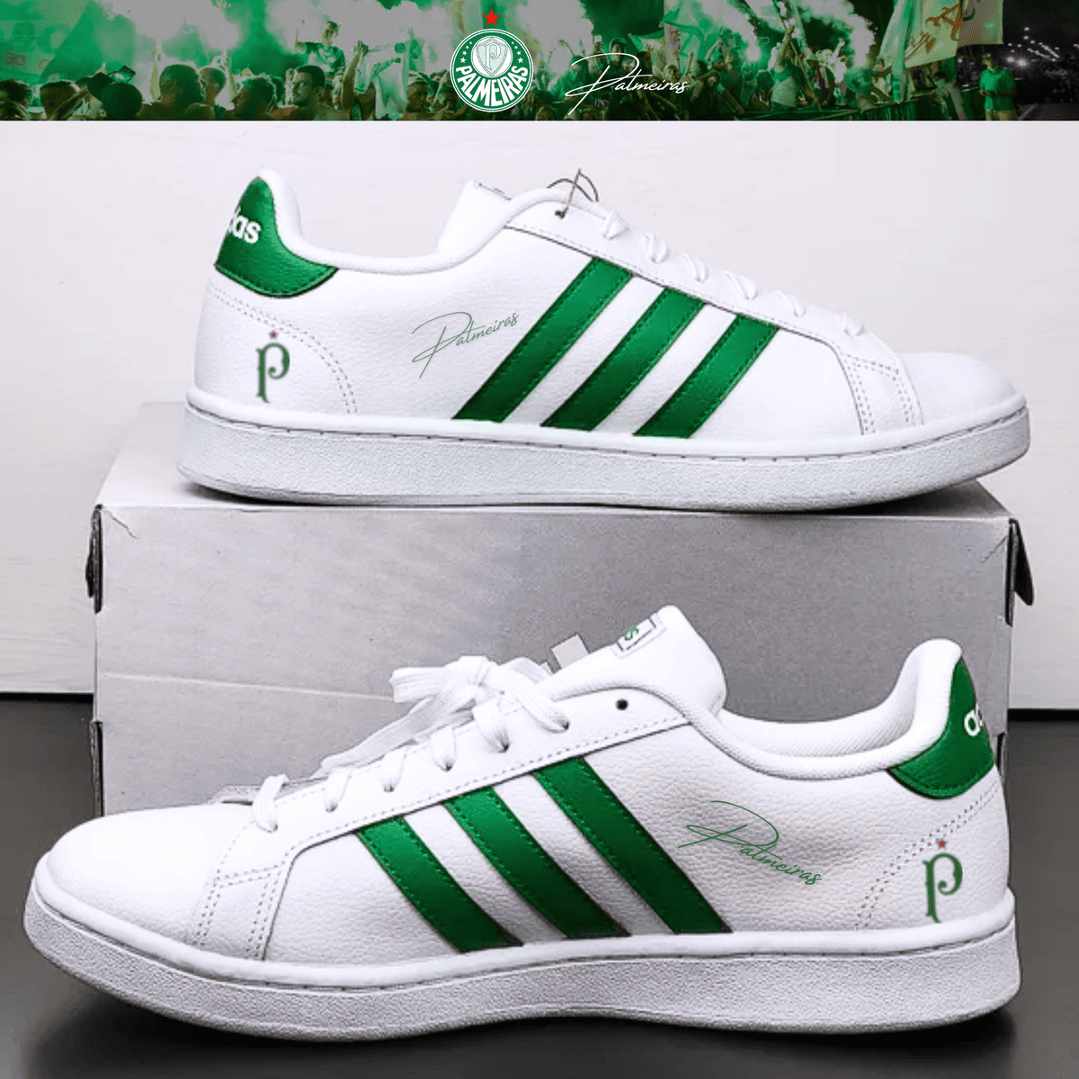 Exclusivo: Tênis Grand Court e VL Court 3.0 Signature Customizado Verdão Palestra Itália + *BRINDE 1x Caneca Oficial* - EDIÇÃO LIMITADA