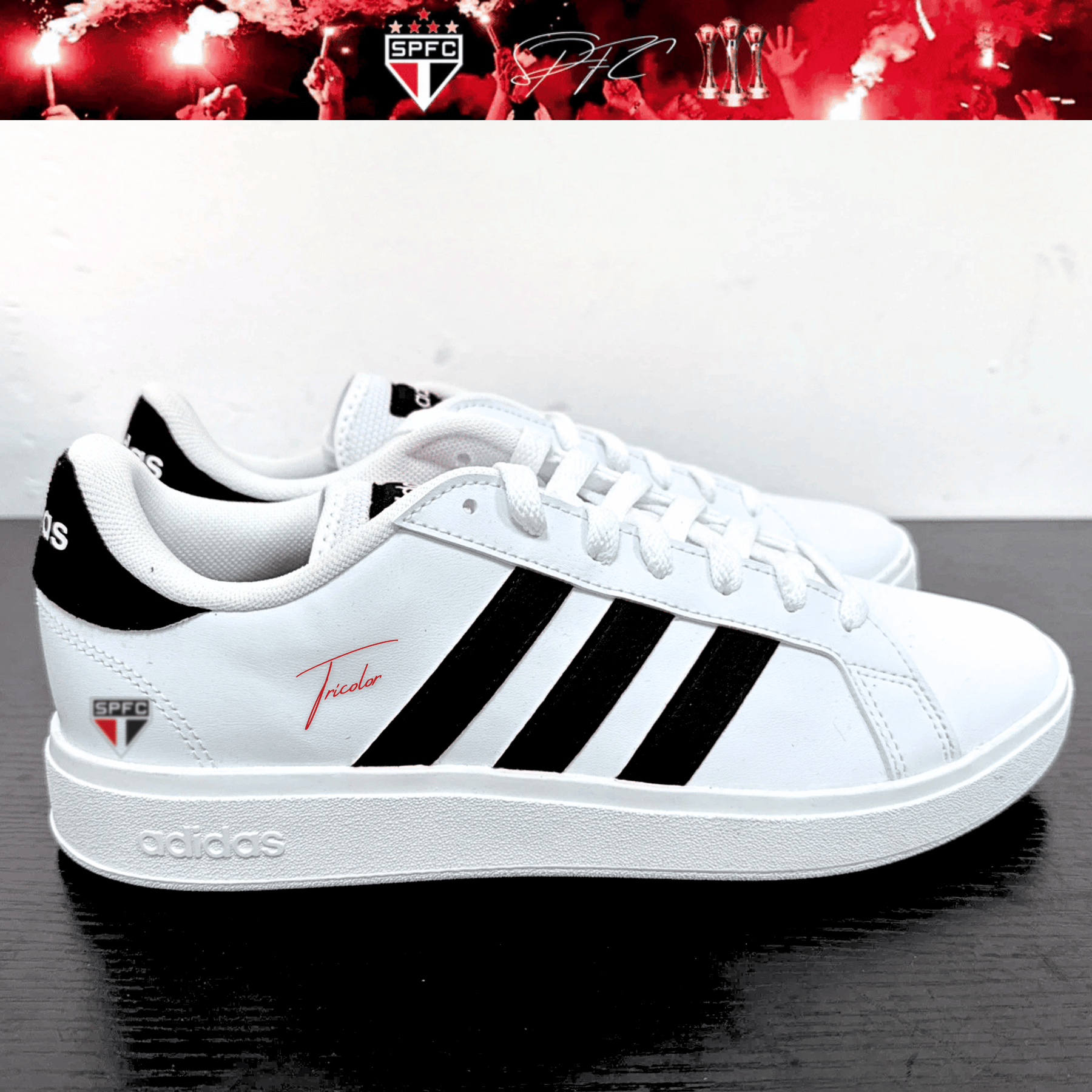 Exclusivo: Tênis Grand Court e VL Court 3.0 Signature Nova Versão Customizada do São Paulo + *BRINDE 1x Caneca* - EDIÇÃO LIMITADA