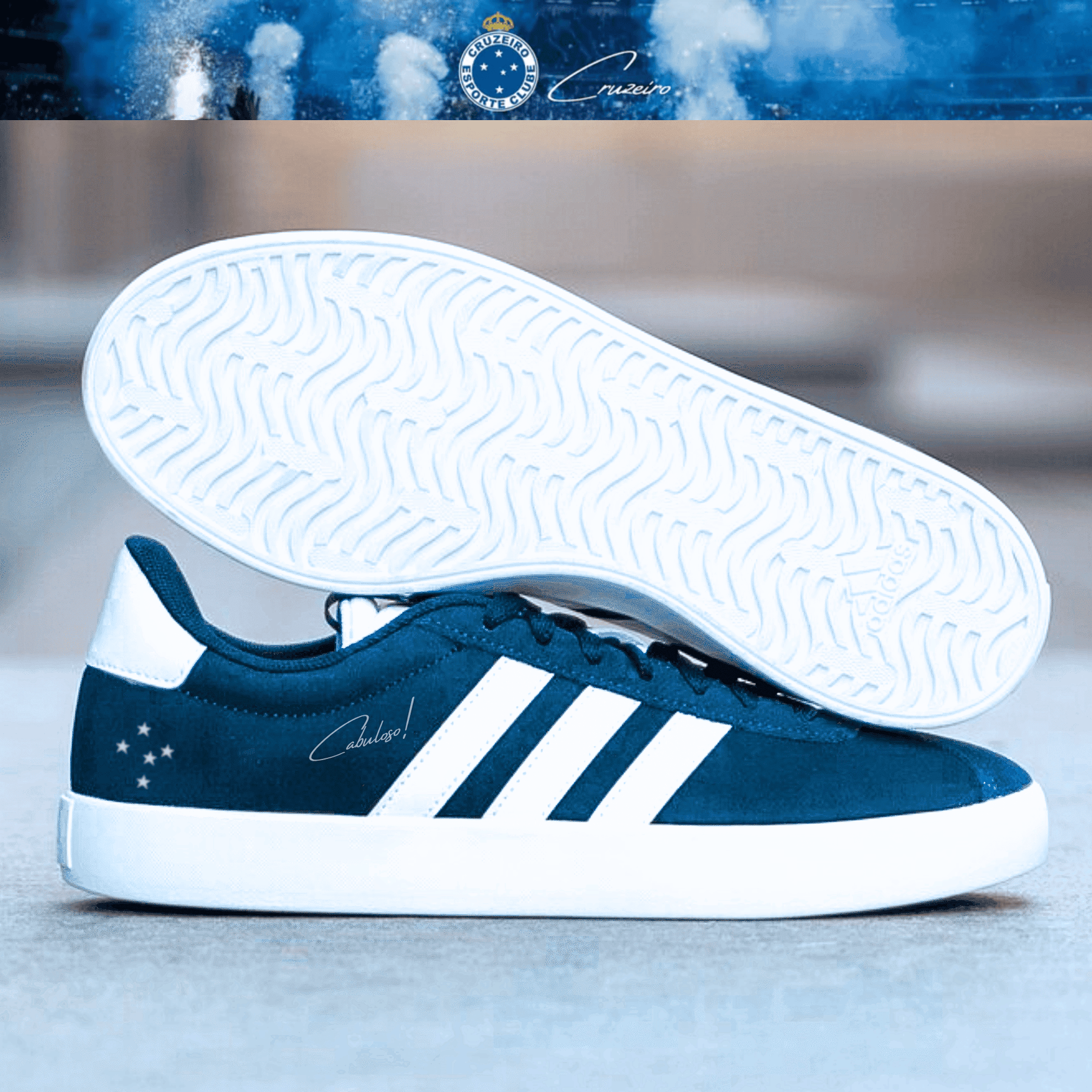 Exclusivo: Tênis Grand Court e VL Court 3.0 Signature Nova Versão Customizada do Cruzeiro + *BRINDE 1x Caneca* - EDIÇÃO LIMITADA