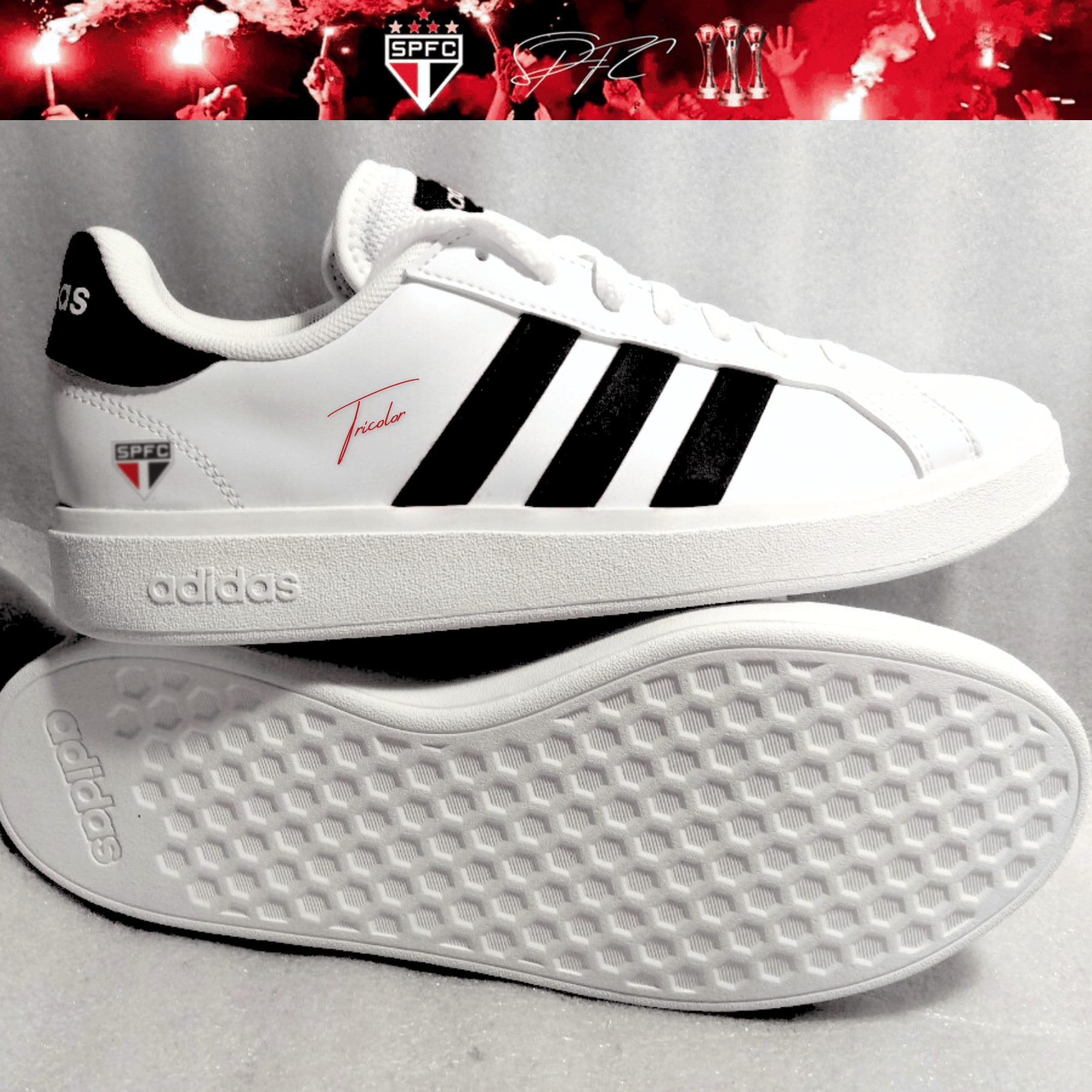 Exclusivo: Tênis Grand Court e VL Court 3.0 Signature Nova Versão Customizada do São Paulo + *BRINDE 1x Caneca* - EDIÇÃO LIMITADA