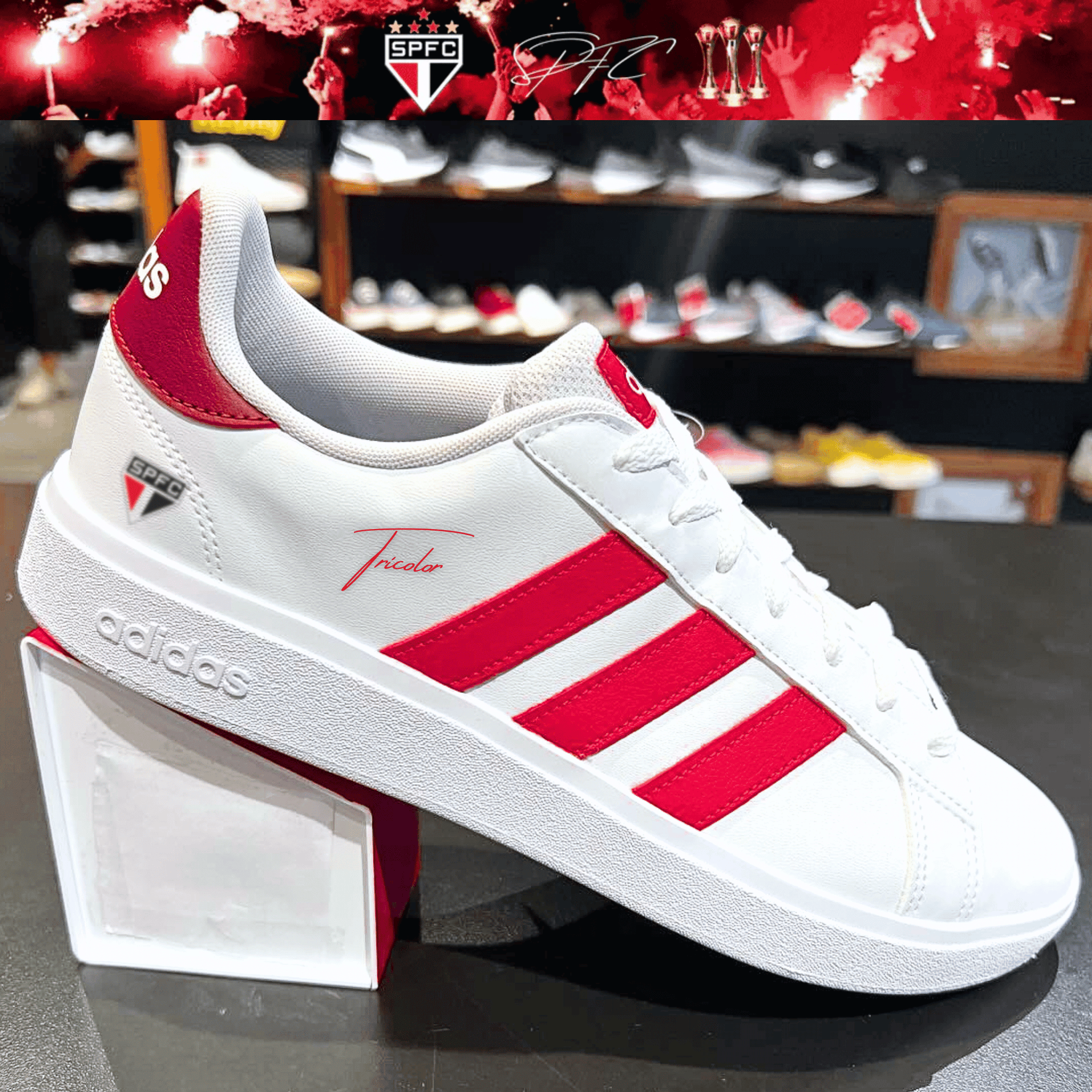 Exclusivo: Tênis Grand Court e VL Court 3.0 Signature Customizado do São Paulo + *BRINDE 1x Caneca Oficial* - EDIÇÃO LIMITADA
