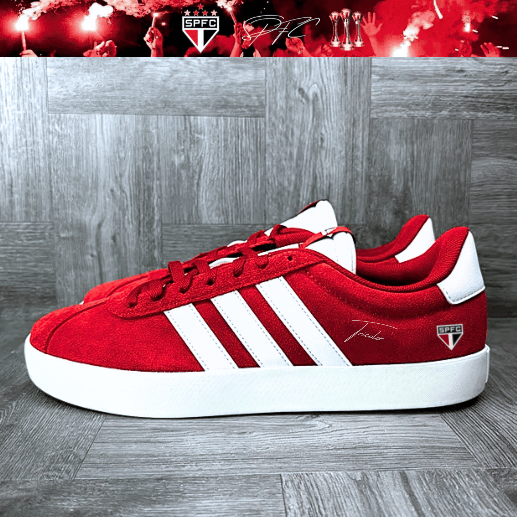 Exclusivo: Tênis Grand Court e VL Court 3.0 Signature Customizado do São Paulo + *BRINDE 1x Caneca Oficial* - EDIÇÃO LIMITADA