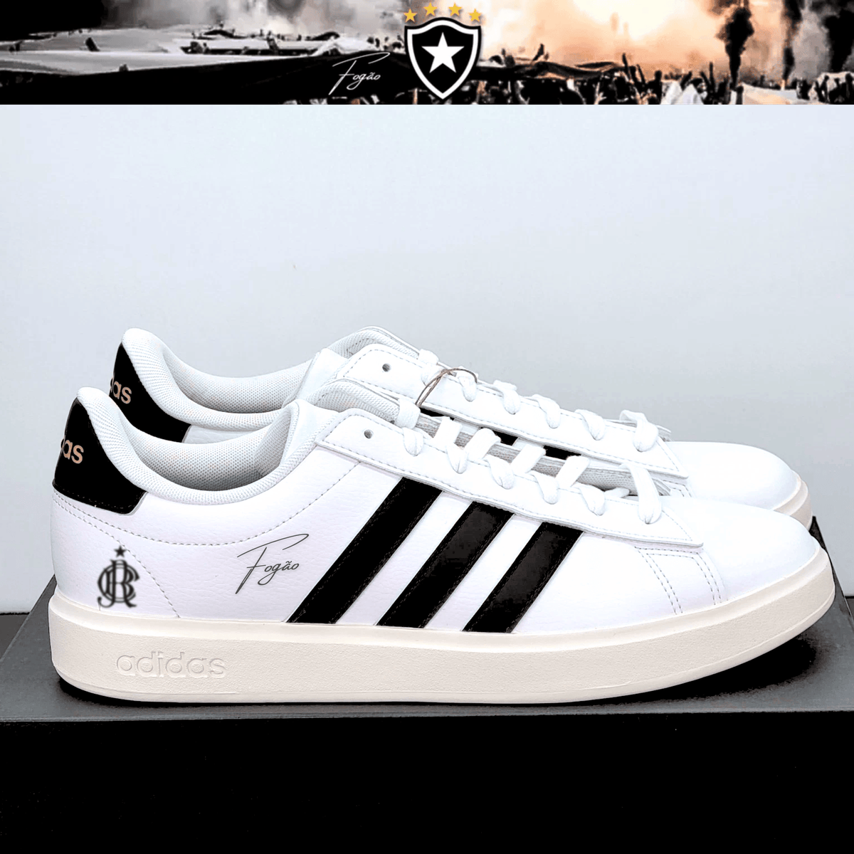 Exclusivo: Tênis Grand Court e VL Court 3.0 Signature Customizado do Glorioso + *BRINDE 1x Caneca Oficial* - EDIÇÃO LIMITADA