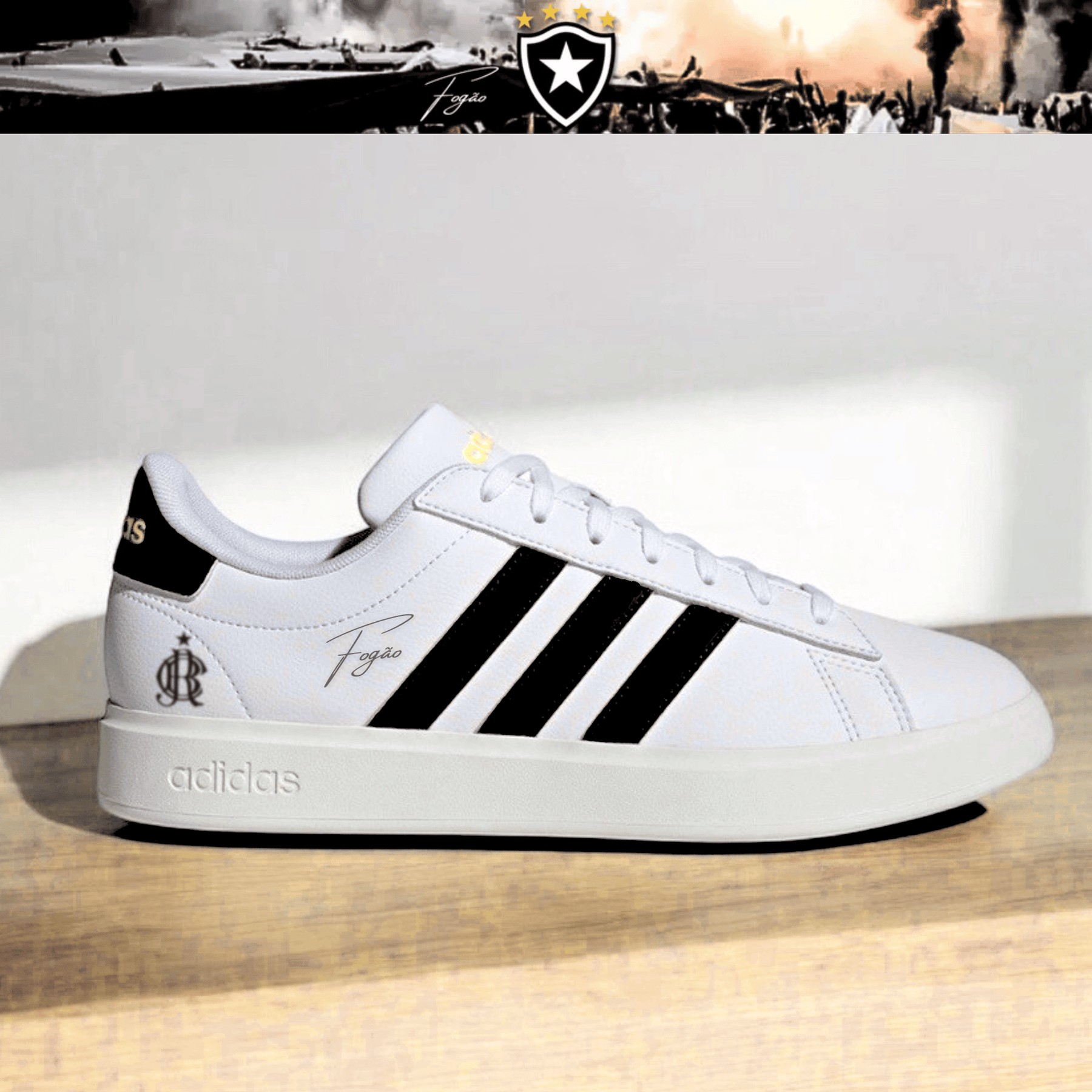 Exclusivo: Tênis Grand Court e VL Court 3.0 Signature Customizado do Glorioso + *BRINDE 1x Caneca Oficial* - EDIÇÃO LIMITADA