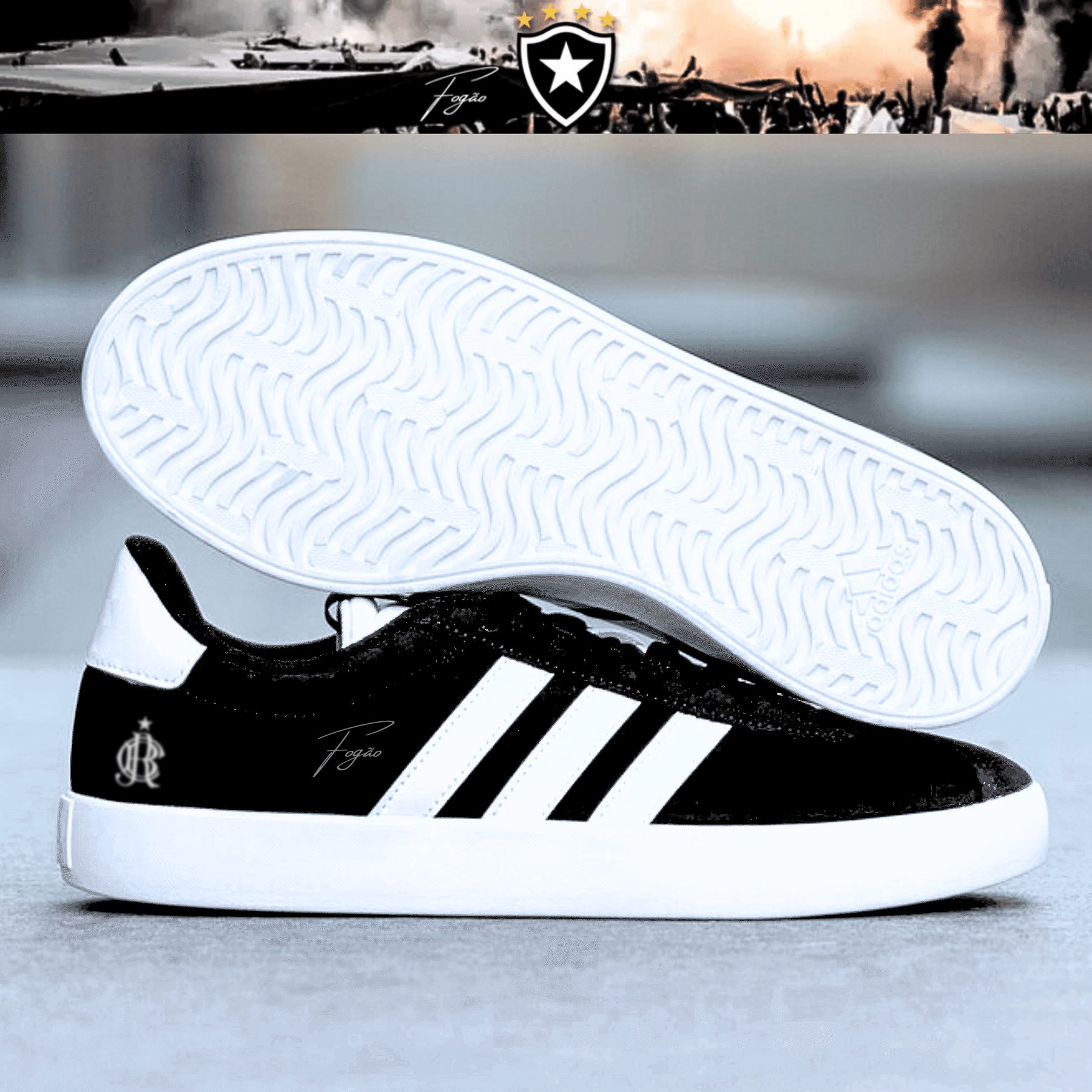 Exclusivo: Tênis Grand Court e VL Court 3.0 Signature Customizado do Glorioso + *BRINDE 1x Caneca Oficial* - EDIÇÃO LIMITADA