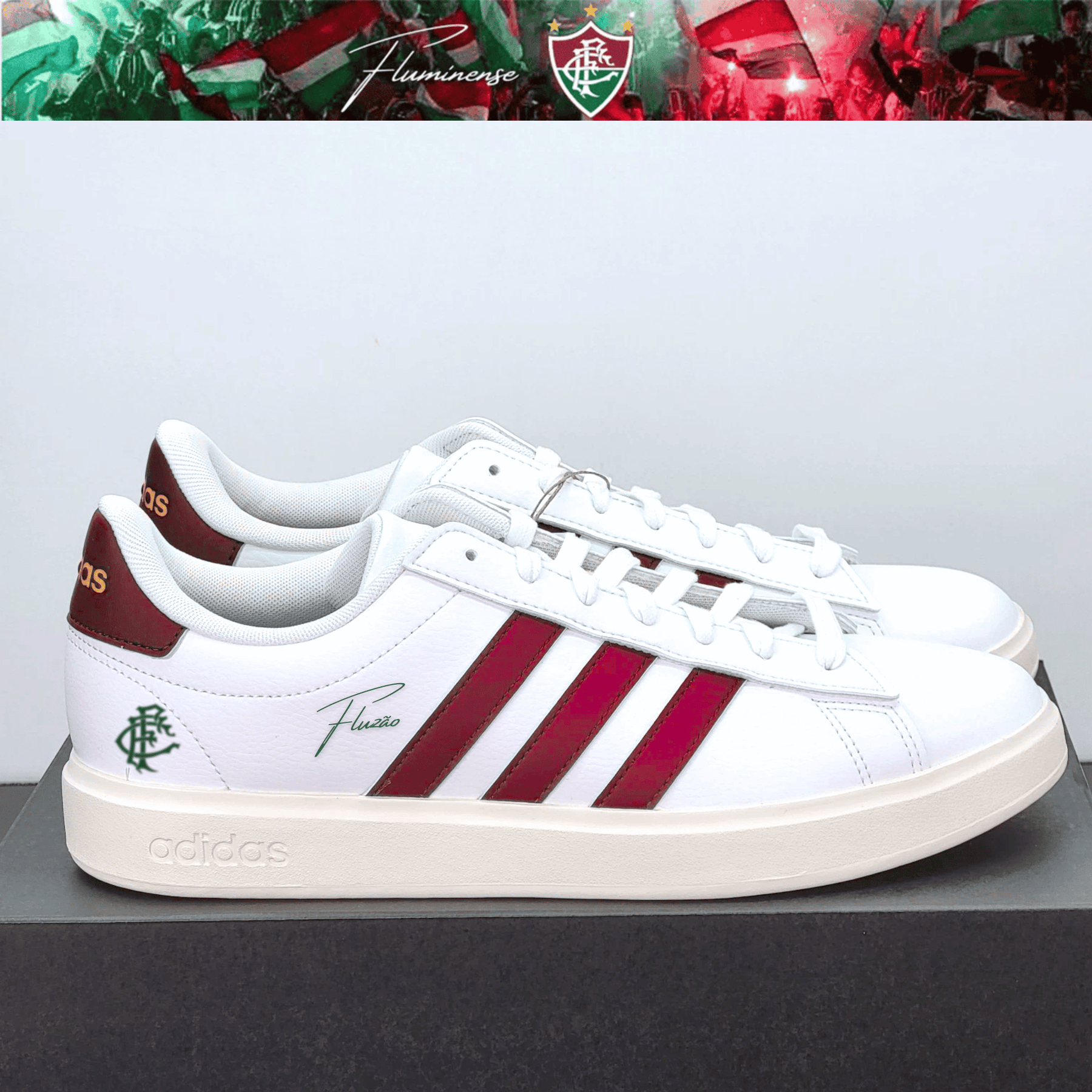 Exclusivo: Tênis Grand Court e VL Court 3.0 Signature Nova Versão Customizada do Fluzão + *BRINDE 1x Caneca* - EDIÇÃO LIMITADA