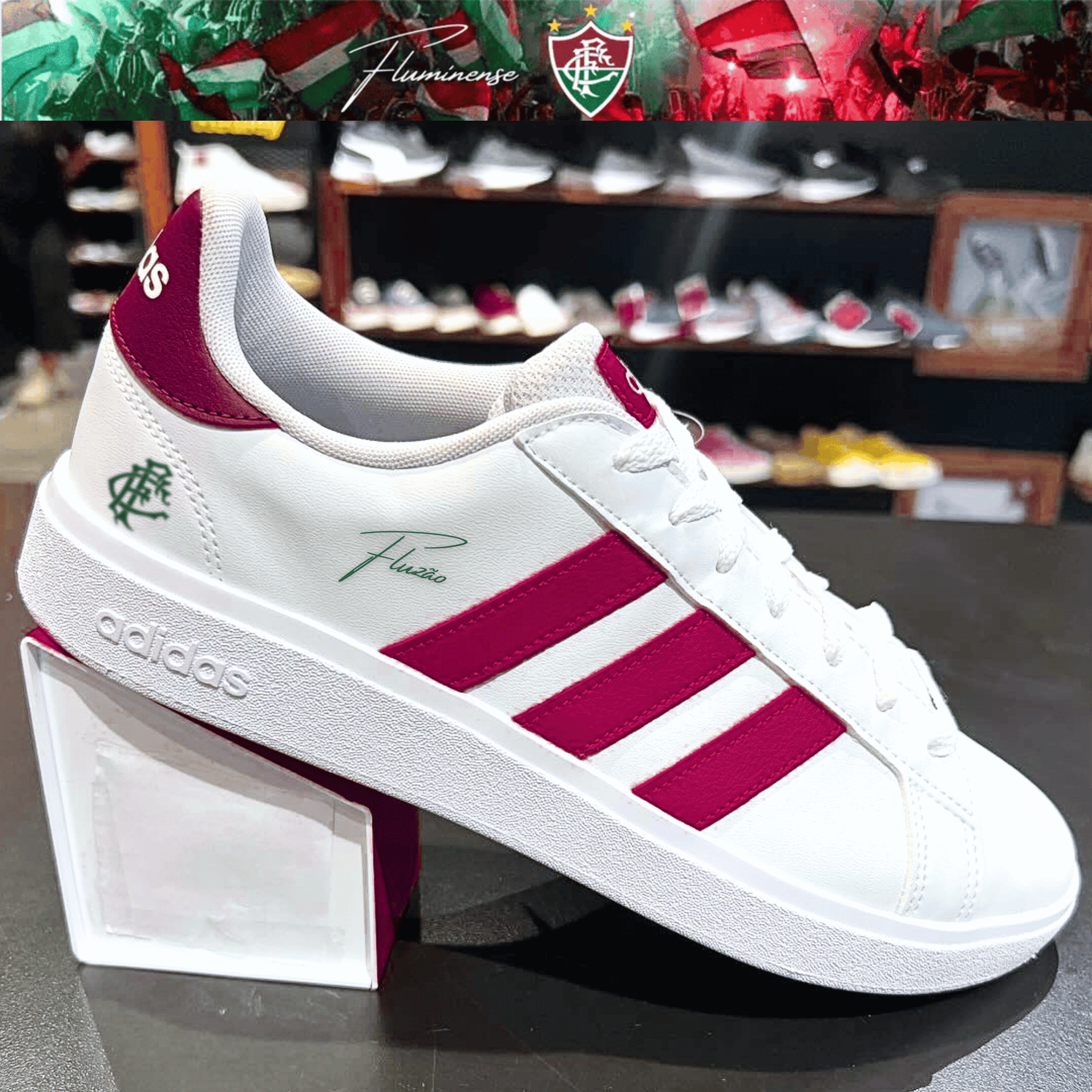 Exclusivo: Tênis Grand Court e VL Court 3.0 Signature Nova Versão Customizada do Fluzão + *BRINDE 1x Caneca* - EDIÇÃO LIMITADA