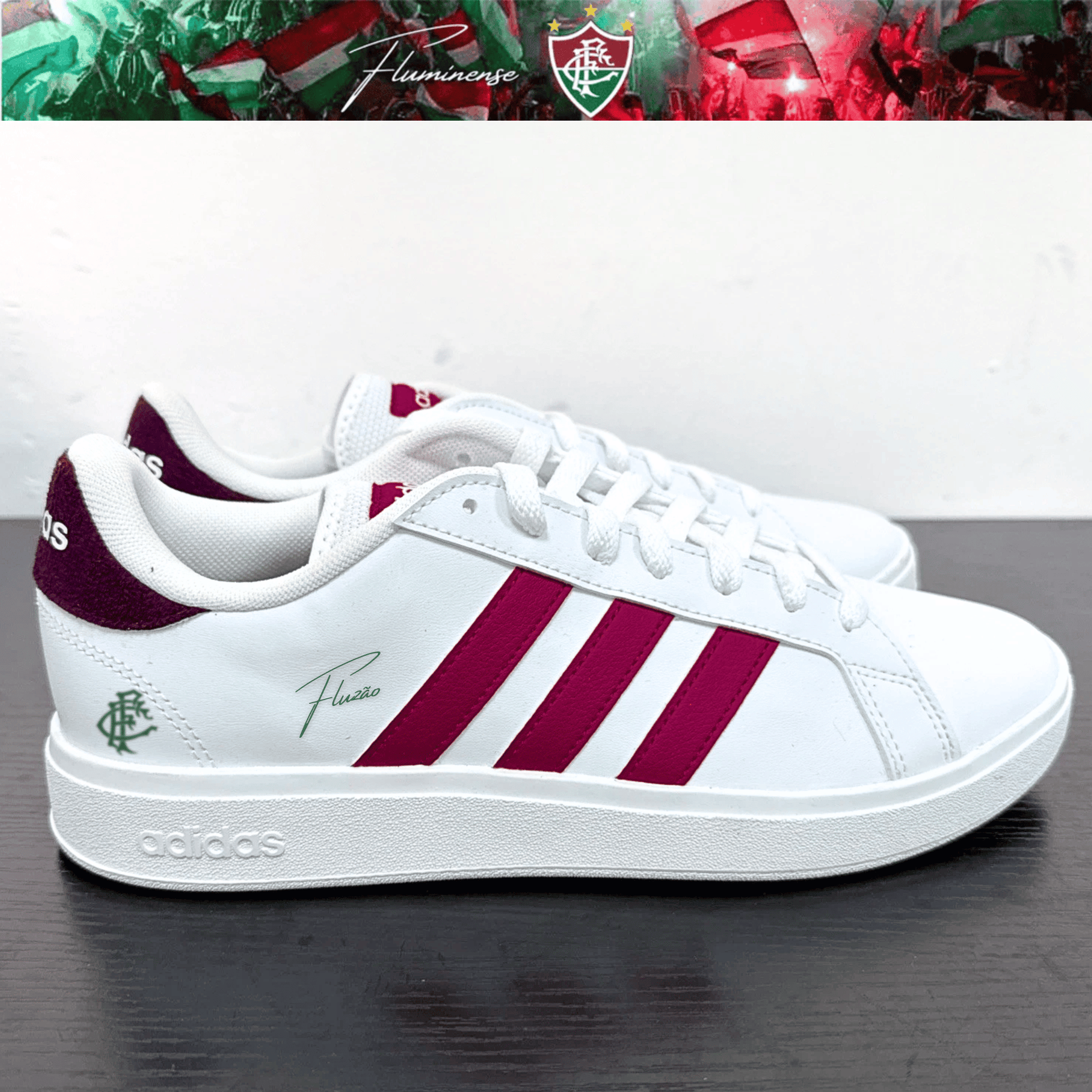 Exclusivo: Tênis Grand Court e VL Court 3.0 Signature Nova Versão Customizada do Fluzão + *BRINDE 1x Caneca* - EDIÇÃO LIMITADA