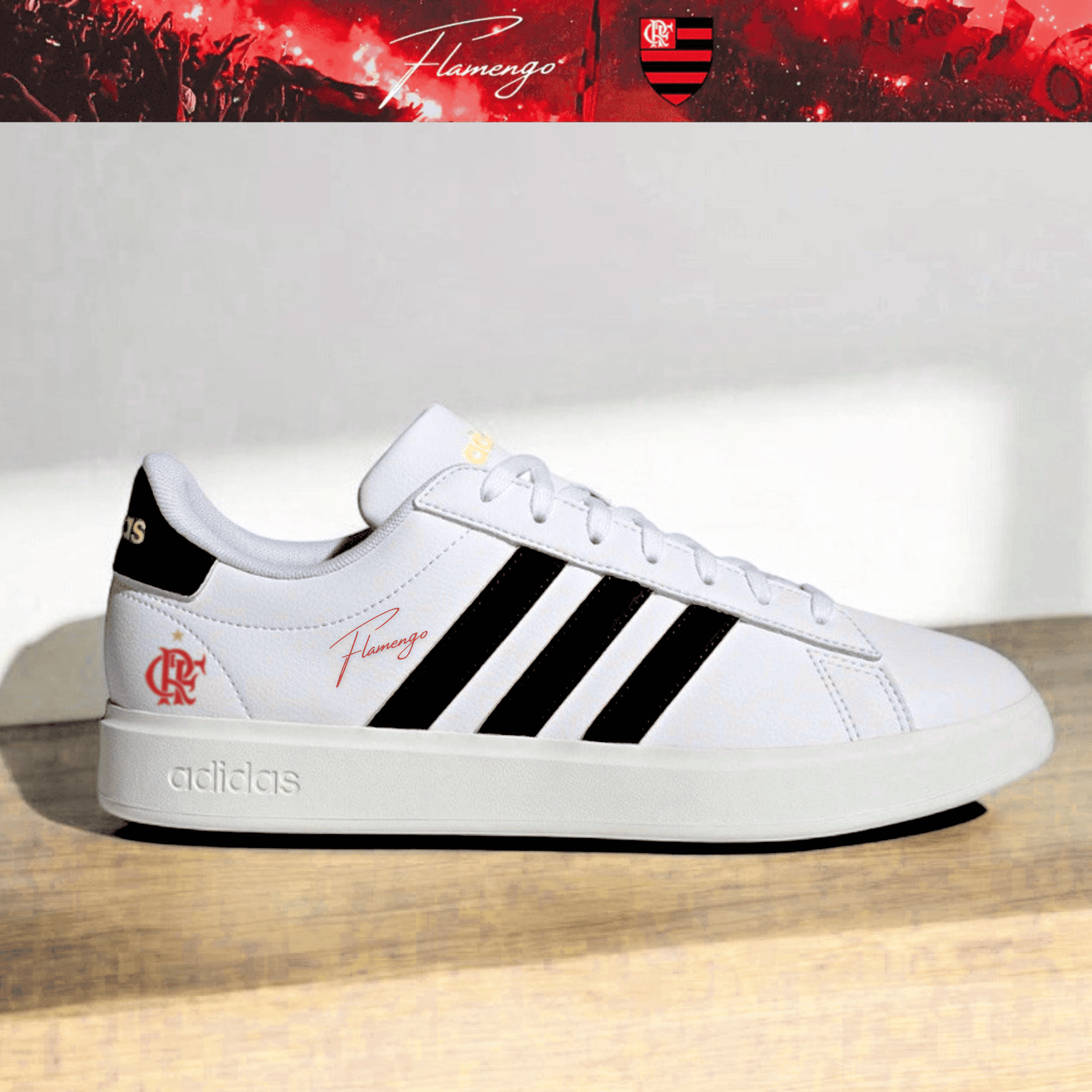 Exclusivo: Tênis Grand Court e VL Court 3.0 Signature Nova Versão Customizada do Mengão + *BRINDE 1x Caneca* - EDIÇÃO LIMITADA