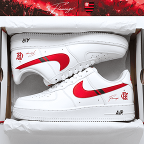 Exclusivo: Tênis NK Air Force White Customizado Mengão Multi Campeão 2025 + *BRINDE 1x Caneca Oficial* - EDIÇÃO LIMITADA