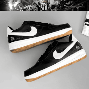 Exclusivo: Tênis Air Force White Black Obsidian Signature Customizado do Santos + *BRINDE 1x Caneca Oficial* - EDIÇÃO LIMITADA