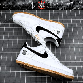 Exclusivo: Tênis Air Force White Black Obsidian Signature Customizado do Timão + *BRINDE 1x Caneca Oficial* - EDIÇÃO LIMITADA