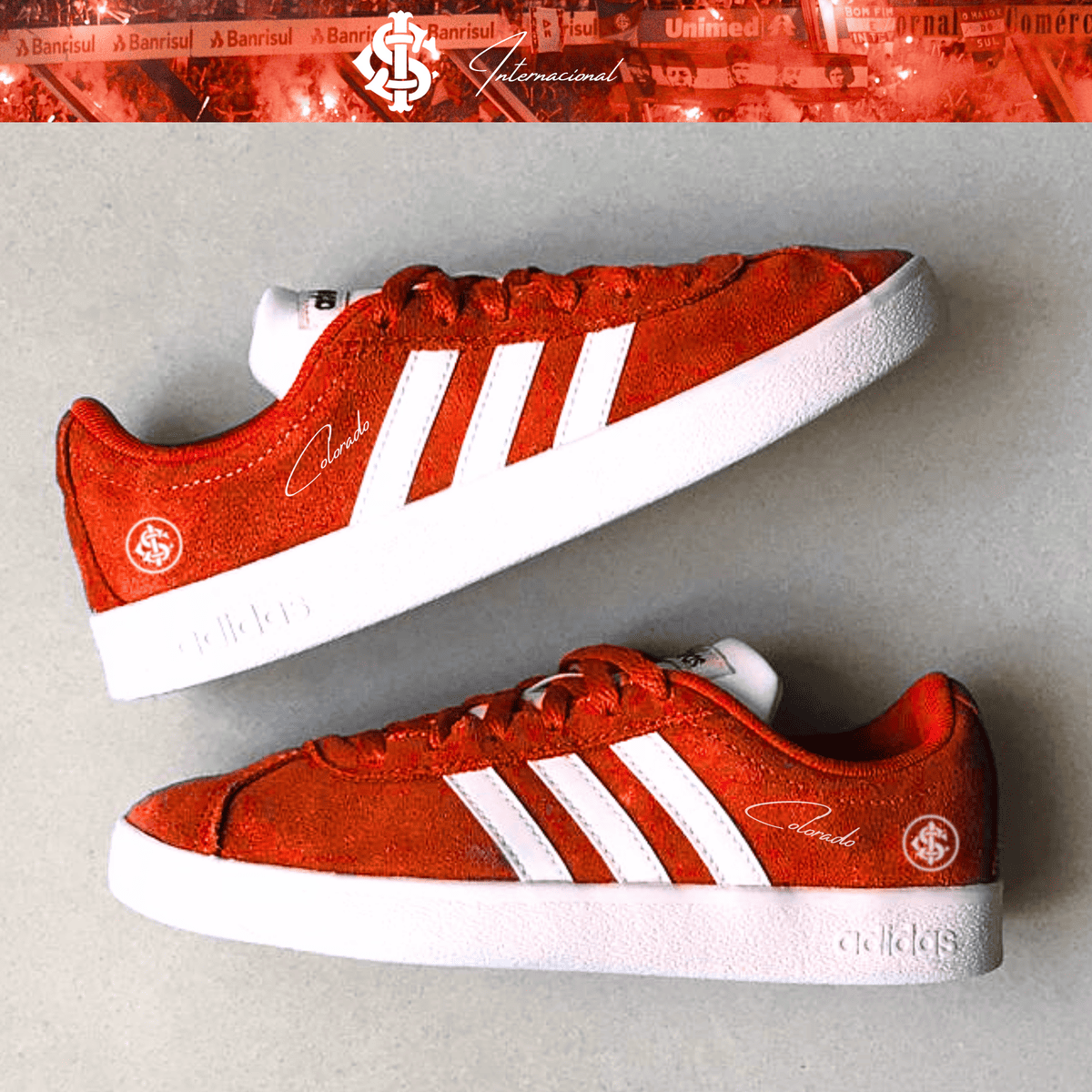 Exclusivo: Tênis Grand Court e VL Court 3.0 Signature Customizado do Inter Colorado + *BRINDE 1x Caneca Oficial* - EDIÇÃO LIMITADA