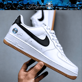Exclusivo: Tênis Air Force White Black Obsidian Signature Customizado do Grêmio + *BRINDE 1x Caneca Oficial* - EDIÇÃO LIMITADA
